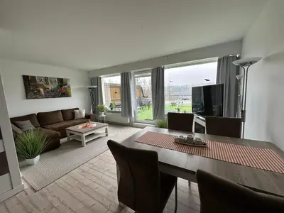 Ein Sitzbereich in der Unterkunft Ferienwohnung Harz #4, Pool, Sauna, WLAN