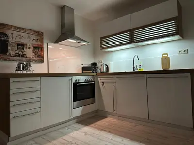 Küche/Küchenzeile in der Unterkunft Ferienwohnung Harz #4, Pool, Sauna, WLAN