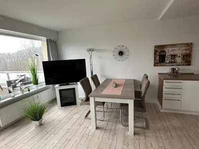 Küche/Küchenzeile in der Unterkunft Ferienwohnung Harz #4, Pool, Sauna, WLAN
