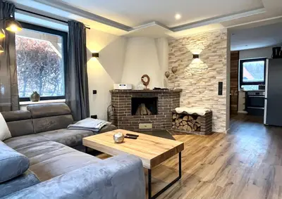 Ein Sitzbereich in der Unterkunft wohlBfinden2 appartementhaus