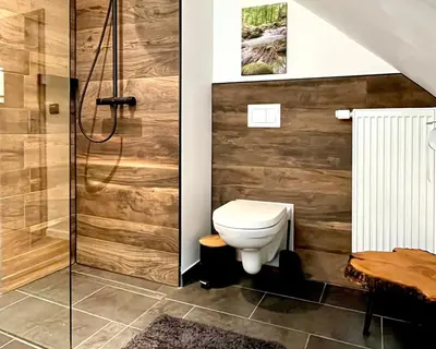 Ein Badezimmer in der Unterkunft wohlBfinden2 appartementhaus