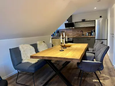 Küche/Küchenzeile in der Unterkunft wohlBfinden2 appartementhaus