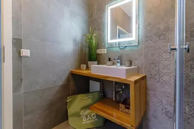 Ein Badezimmer in der Unterkunft Kleine Quelle Wernigerode