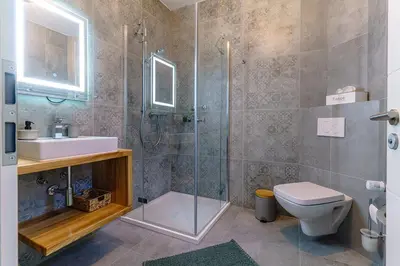 Ein Badezimmer in der Unterkunft Kleine Quelle Wernigerode