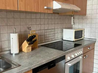 Küche/Küchenzeile in der Unterkunft Family Apartments Thale