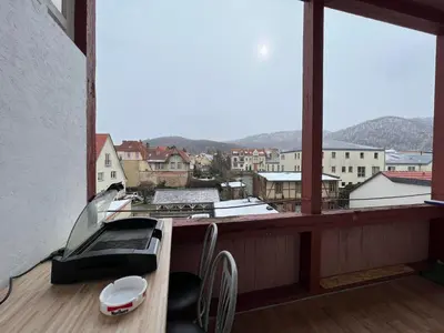 Ein allgemeiner Bergblick oder ein Berglick von der Ferienwohnung aus