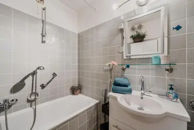 Ein Badezimmer in der Unterkunft kleiner Wumbi Braunlage