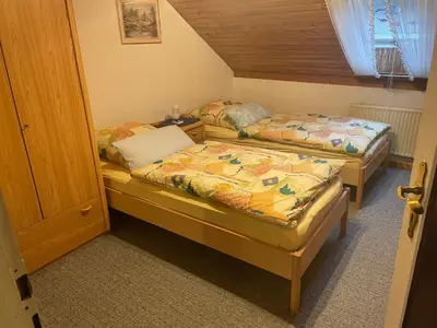 Ein Bett oder Betten in einem Zimmer der Unterkunft Haus Wiesenblick