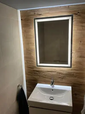 Ein Badezimmer in der Unterkunft Harzchalet Emma 2