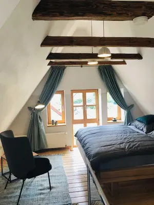 Ein Bett oder Betten in einem Zimmer der Unterkunft Birke