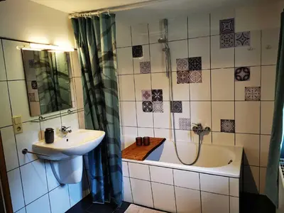 Ein Badezimmer in der Unterkunft Birke