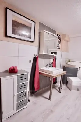 Küche/Küchenzeile in der Unterkunft Ferienwohnung Ostard 2