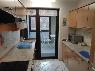 Küche/Küchenzeile in der Unterkunft Ferienwohnung Kagemann