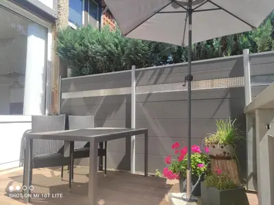 Ein Balkon oder eine Terrasse in der Unterkunft Ferienwohnung Kasten