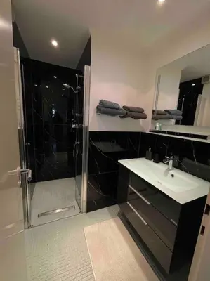 Ein Badezimmer in der Unterkunft Ferienwohnung am Burgberg in Bad Harzburg