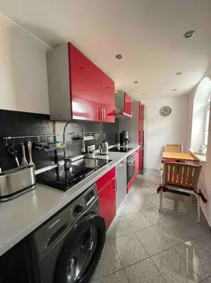 Küche/Küchenzeile in der Unterkunft Ferienwohnung am Burgberg in Bad Harzburg