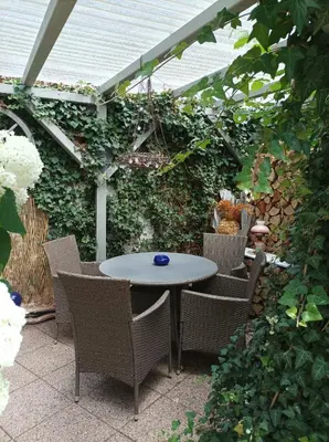 Ein Garten an der Unterkunft FeWo ,,An der kleinen Wilde''