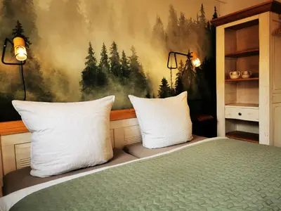 Ein Bett oder Betten in einem Zimmer der Unterkunft Haselnuss