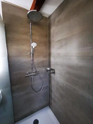 Ein Badezimmer in der Unterkunft Haselnuss