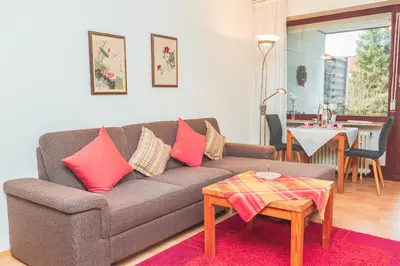 Ein Sitzbereich in der Unterkunft Ferienwohnung Baehr-Matull