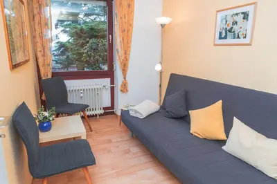 Ein Sitzbereich in der Unterkunft Ferienwohnung Baehr-Matull