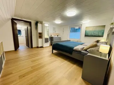 Ein Bett oder Betten in einem Zimmer der Unterkunft Ferienhaus Zorgenfrei