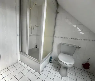 Ein Badezimmer in der Unterkunft Sonnenscheinwohnung mit kleinem Bauernhof - a84905