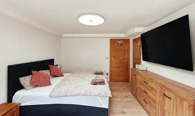 Ein Bett oder Betten in einem Zimmer der Unterkunft Haus an der Sieber