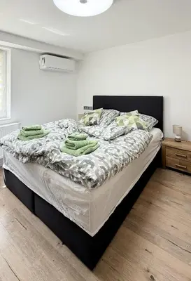 Ein Bett oder Betten in einem Zimmer der Unterkunft Haus an der Sieber