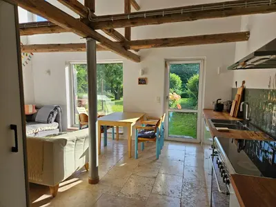 Küche/Küchenzeile in der Unterkunft Gartenhaus Schlanstedt
