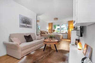 Ein Sitzbereich in der Unterkunft Ferienwohnung Herzstück