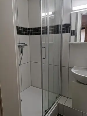 Ein Badezimmer in der Unterkunft Günstige, schöne Ferienwohnung im Wanderparadies