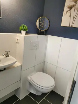 Ein Badezimmer in der Unterkunft Günstige, schöne Ferienwohnung im Wanderparadies