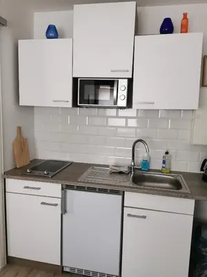 Küche/Küchenzeile in der Unterkunft Günstige, schöne Ferienwohnung im Wanderparadies