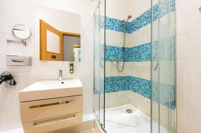 Ein Badezimmer in der Unterkunft Ferienwohnung mit Balkon - a86244