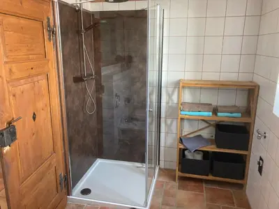 Ein Badezimmer in der Unterkunft Ferienhaus Sankt Marien auf dem Münzenberg