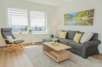 Ein Sitzbereich in der Unterkunft Panoramablick - a86787