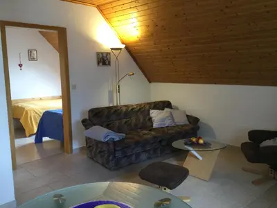 Ein Sitzbereich in der Unterkunft Apartment Annalena