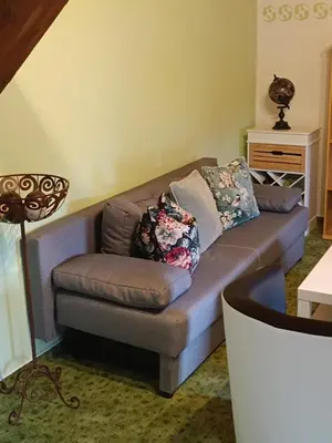 Ein Sitzbereich in der Unterkunft Haus Luise