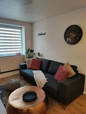 Ein Sitzbereich in der Unterkunft Ferienappartement Bodekessel