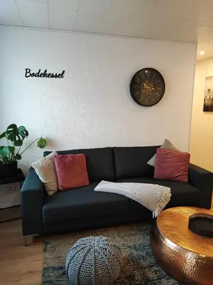Ein Sitzbereich in der Unterkunft Ferienappartement Bodekessel
