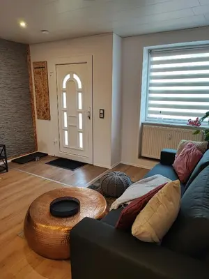 Ein Sitzbereich in der Unterkunft Ferienappartement Bodekessel