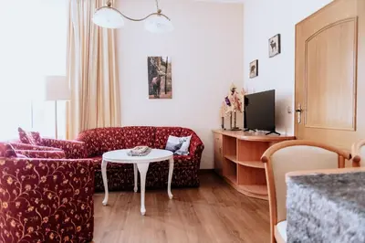 TV/Unterhaltungsangebot in der Unterkunft Ferienwohnung am Kurpark
